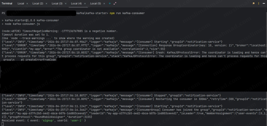 kafka-starter-21-kafka-producer-hit-showing-on-consumer
