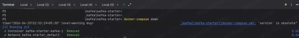 kafka-starter-22-docker-compose-down
