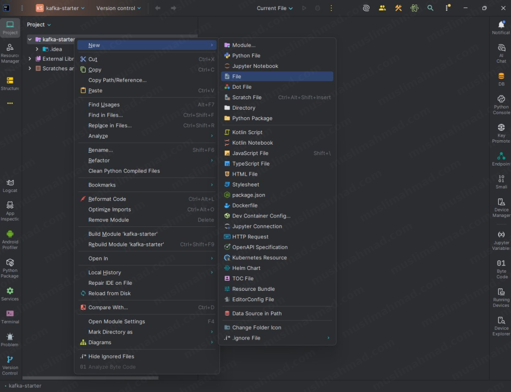 kafka-starter-6-create-new-file