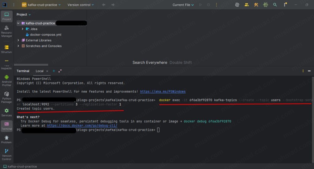 kafka-vs-database-12-docker-create-topic-command-run-in-terminal