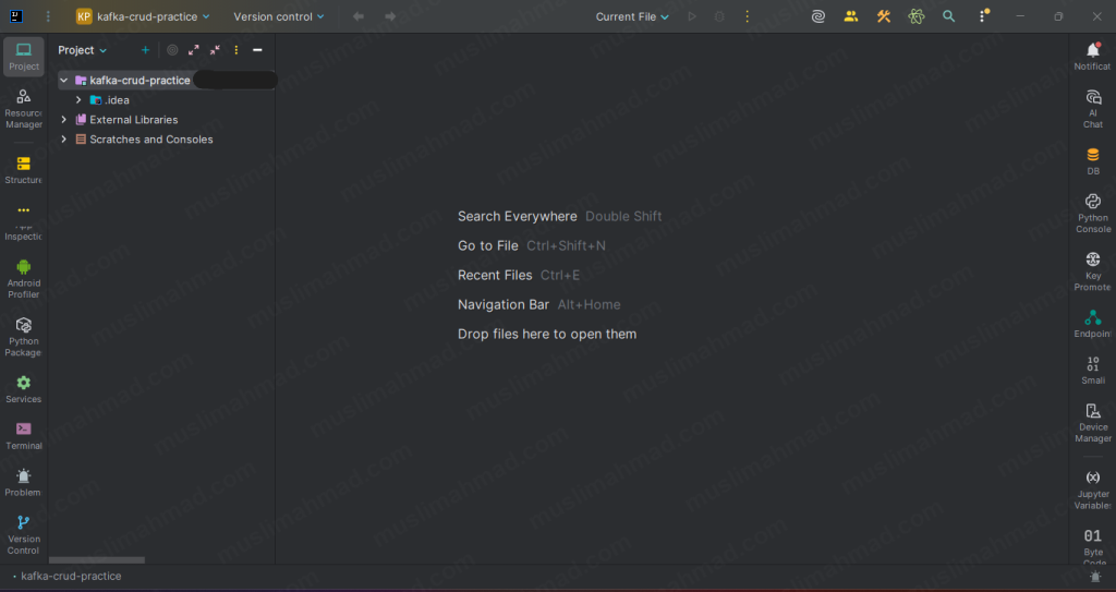 kafka-vs-database-3_1-project-opened-in-intellij-idea