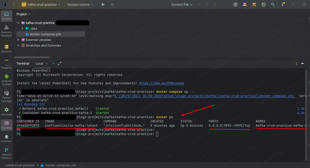 kafka-vs-database-8-docker-ps-command-terminal-showing-result